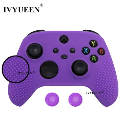 IVYUEEN Protuklizna zaštitna maska za XBox Series XS kontroler Silikonsko gel kućište s rukohvatima za joystick Analogne kapice za palac
