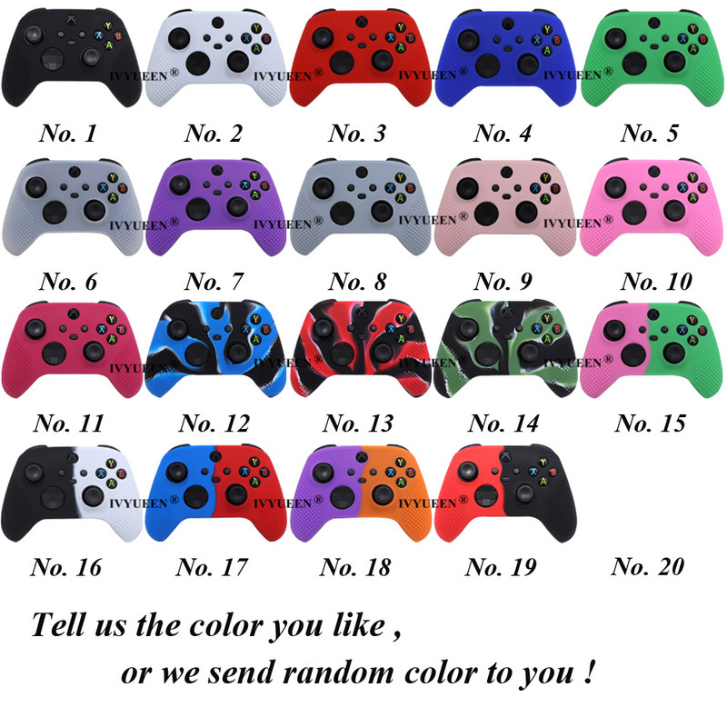 IVYUEEN Protuklizna zaštitna maska za XBox Series XS kontroler Silikonsko gel kućište s rukohvatima za joystick Analogne kapice za palac
