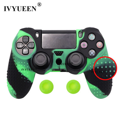 IVYUEEN Protuklizna silikonska navlaka za Sony Dualshock 4 PS4 Pro Slim Controller Camo Case & Stick Grip Cap za Play Station 4