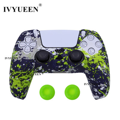 IVYUEEN Water Transfer Printing silikonska futrola za PlayStation 5 PS5 Controller Protection Skin for DualSense Gamepad Cover Grips