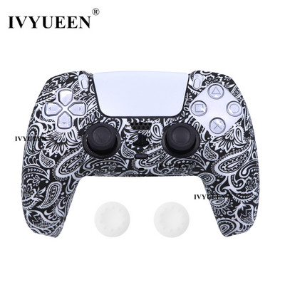 IVYUEEN Water Transfer Printing silikonska futrola za PlayStation 5 PS5 Controller Protection Skin for DualSense Gamepad Cover Grips