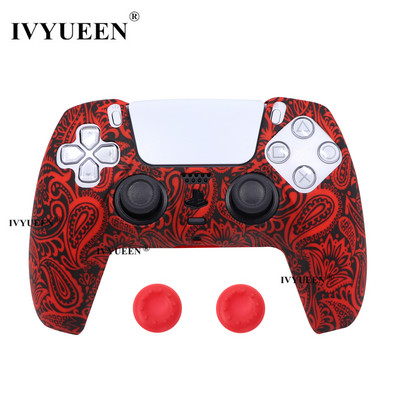 IVYUEEN Water Transfer Printing silikonska futrola za PlayStation 5 PS5 Controller Protection Skin for DualSense Gamepad Cover Grips