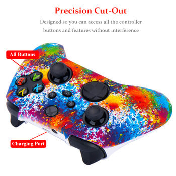 Силиконов калъф IVYUEEN за Xbox Series XS Controller Protective Skin Gamepad Rubber Skin Thumb Grips Cap Joystick Cover Shell