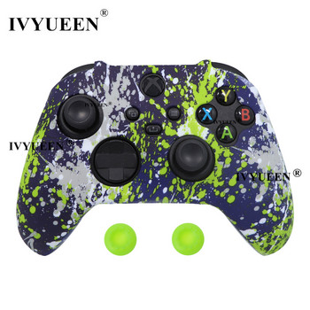 IVYUEEN Θήκη σιλικόνης για χειριστήριο Xbox Series XS Protective Skin Gamepad Λαστιχένια λαβή αντίχειρα με καπάκι Joystick Κέλυφος