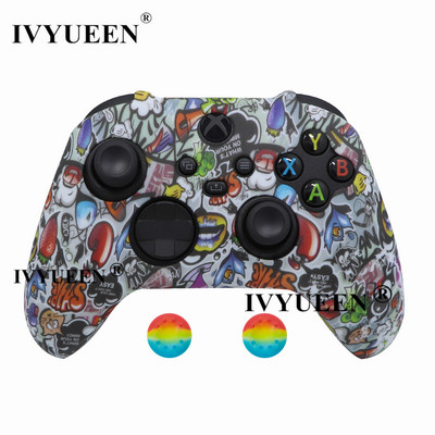 IVYUEEN Silikonska torbica za Xbox Series XS kontroler Zaštitna koža Gamepad Gumena koža Ručke za palac Kapa Poklopac joysticka Školjka