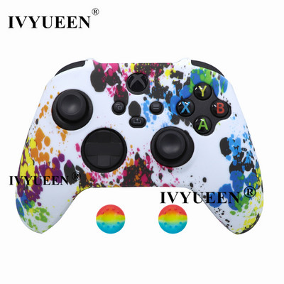 IVYUEEN Silikonska torbica za Xbox Series XS kontroler Zaštitna koža Gamepad Gumena koža Ručke za palac Kapa Poklopac joysticka Školjka