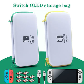 Switch OLED Storage Carry Bag Cit Accessories Clear Cover Case Protector Screen Protector with Analog Grips for Nintendo Switch OLED