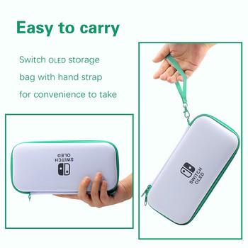 Switch OLED Storage Carry Bag Комплект аксесоари PC Clear Cover Case Протектор на екрана с аналогови дръжки за Nintendo Switch OLED