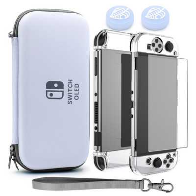 Switch OLED Torba za pohranu Dodatni pribor PC prozirna maska Zaštita zaslona s analognim rukohvatima za Nintendo Switch OLED