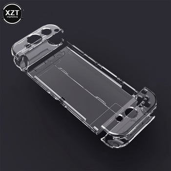 Clear Case Crystal Protect Shell for Nintendo Switch OLED Διαφανές κάλυμμα σκληρής θήκης με δυνατότητα σύνδεσης για αξεσουάρ κονσόλας Switch OLED