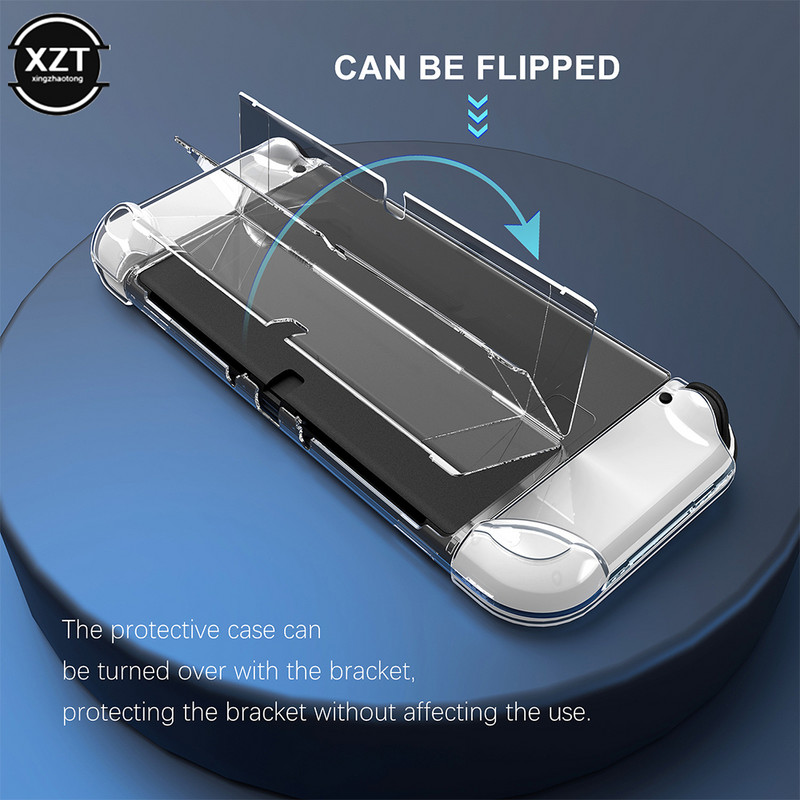Prozirna torbica Crystal Protect Shell za Nintendo Switch OLED Prozirna tvrda torbica Poklopac koji se može priključiti za Switch OLED konzolu Dodatak