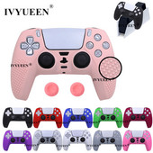 IVYUEEN puha szilikon zselé gumi tokborító PlayStation 5 PS5 vezérlőhöz Bőr ThumbStick Grip Caps DualSense-hez