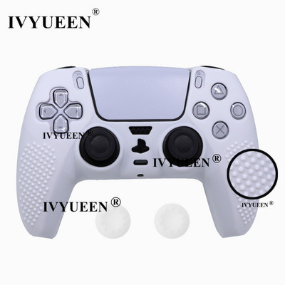 IVYUEEN puha szilikon zselé gumi tokborító PlayStation 5 PS5 vezérlőhöz Bőr ThumbStick Grip Caps DualSense-hez