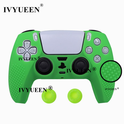 IVYUEEN puha szilikon zselé gumi tokborító PlayStation 5 PS5 vezérlőhöz Bőr ThumbStick Grip Caps DualSense-hez