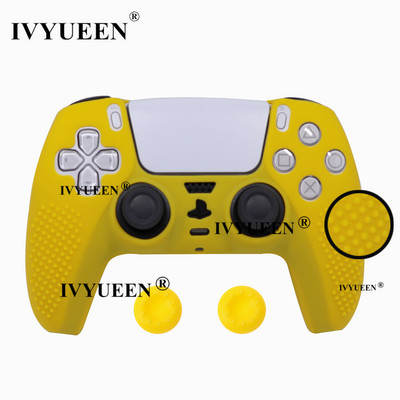 IVYUEEN puha szilikon zselé gumi tokborító PlayStation 5 PS5 vezérlőhöz Bőr ThumbStick Grip Caps DualSense-hez