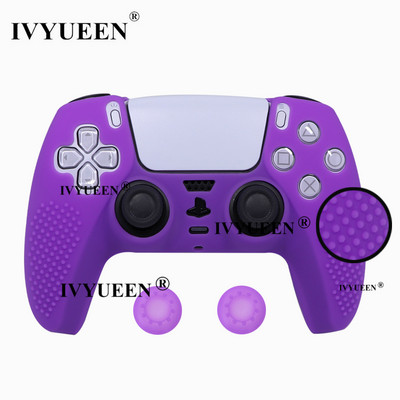 IVYUEEN puha szilikon zselé gumi tokborító PlayStation 5 PS5 vezérlőhöz Bőr ThumbStick Grip Caps DualSense-hez