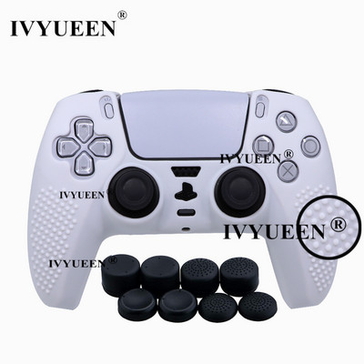 IVYUEEN puha szilikon zselé gumi tokborító PlayStation 5 PS5 vezérlőhöz Bőr ThumbStick Grip Caps DualSense-hez