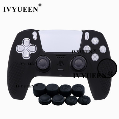 IVYUEEN puha szilikon zselé gumi tokborító PlayStation 5 PS5 vezérlőhöz Bőr ThumbStick Grip Caps DualSense-hez