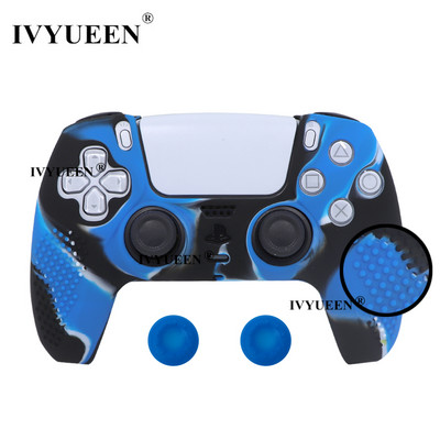 IVYUEEN puha szilikon zselé gumi tokborító PlayStation 5 PS5 vezérlőhöz Bőr ThumbStick Grip Caps DualSense-hez