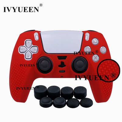 IVYUEEN puha szilikon zselé gumi tokborító PlayStation 5 PS5 vezérlőhöz Bőr ThumbStick Grip Caps DualSense-hez