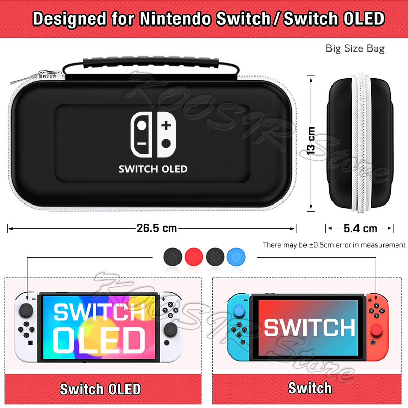 Za nintendo switch oled prijenosna ručna torbica torba za pohranu NINTEND SWITCH konzola EVA navlake za NIntendo Switch dodaci