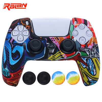 Husă de protecție din silicon moale anti-alunecare pentru Playstation 5 Controller PS5 Husă de piele pentru gamepad Husă carcasă Joystick pentru PS5