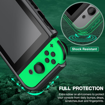 Защитен калъф за Nintendo Switch Case Shell Console Anti-fall Удароустойчив защитен калъф със 7 слота за съхранение на игрални карти