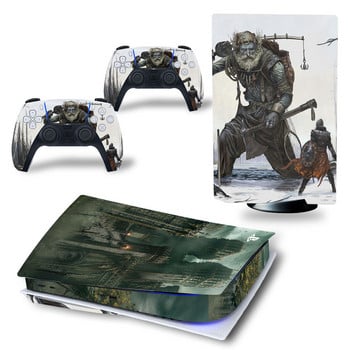 За PS5 Disk Elden Ring PVC Skin Vinyl Sticker Decal Cover Console DualSense Controllers Прахоустойчив защитен стикер