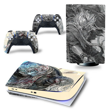 За PS5 Disk Elden Ring PVC Skin Vinyl Sticker Decal Cover Console DualSense Controllers Прахоустойчив защитен стикер