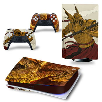 За PS5 Disk Elden Ring PVC Skin Vinyl Sticker Decal Cover Console DualSense Controllers Прахоустойчив защитен стикер