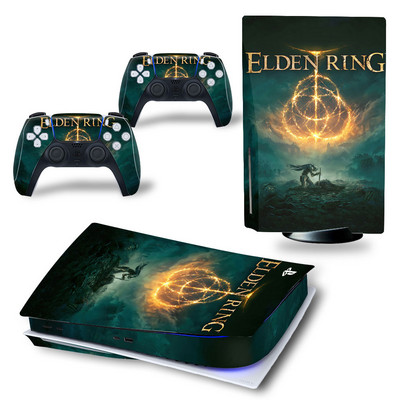 Για PS5 Disk Elden Ring PVC Skin αυτοκόλλητο βινυλίου κάλυμμα κονσόλας DualSense Controllers Προστατευτικό αυτοκόλλητο με προστασία από τη σκόνη