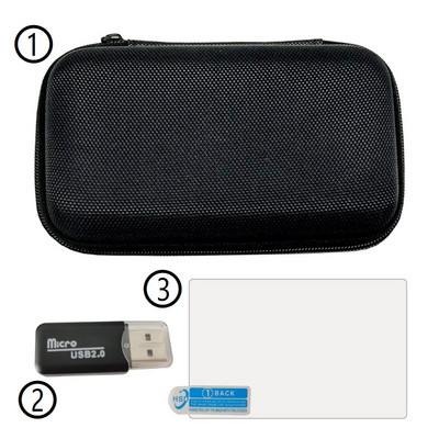 Retro zaštitna torba za igraću konzolu Otporna na prašinu Ručna torba za pohranu Torbica za nošenje Kutija za RG351v Čitač kartica za igranje Host Kaljeni film Ac