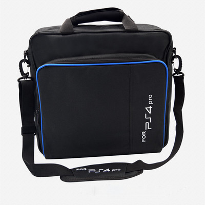 Paredzēts PS4 / PS4 Pro Slim Game Sytem Bag Oriģinālais izmērs PlayStation 4 konsole Protect plecu soma rokassomu audekla futrālis