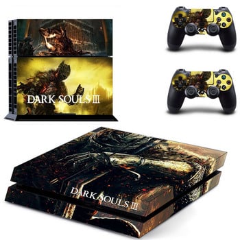 Αυτοκόλλητο αυτοκόλλητου παιχνιδιού Dark Souls PS4 Normal Skin για κονσόλα DualShock PlayStation 4 και 2 χειριστήρια PS4 Fat Skin Sticker Vinyl