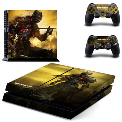 Игра Dark Souls PS4 Стикер за нормална кожа Стикер за DualShock PlayStation 4 конзола и 2 контролера PS4 Стикер за дебела кожа Винил