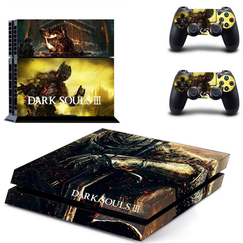 Igra Dark Souls PS4 naljepnica normalne kože za DualShock PlayStation 4 konzolu i 2 kontrolera PS4 naljepnica debele kože vinil