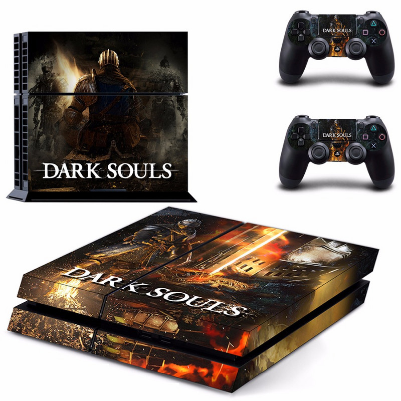 Igra Dark Souls PS4 naljepnica normalne kože za DualShock PlayStation 4 konzolu i 2 kontrolera PS4 naljepnica debele kože vinil