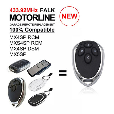 Motorline Rolling Code Remote Control 433.92MHz Motorline MX4SP DSM MXS4SP MX5SP RCM Подмяна на дистанционното за врата