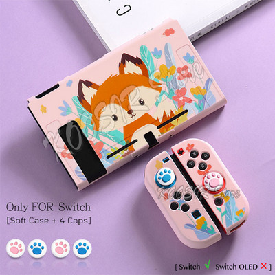 Limitált kiadású Soft Shell tok Nintend Switch konzolhoz NintendoSwitch Protect Cover színes bőr + 4 Joycon szilikon kupak