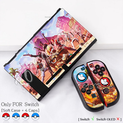 Limitált kiadású Soft Shell tok Nintend Switch konzolhoz NintendoSwitch Protect Cover színes bőr + 4 Joycon szilikon kupak
