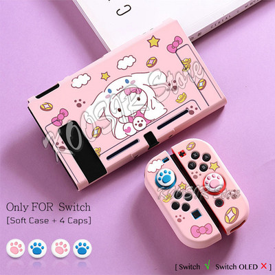 Limitált kiadású Soft Shell tok Nintend Switch konzolhoz NintendoSwitch Protect Cover színes bőr + 4 Joycon szilikon kupak