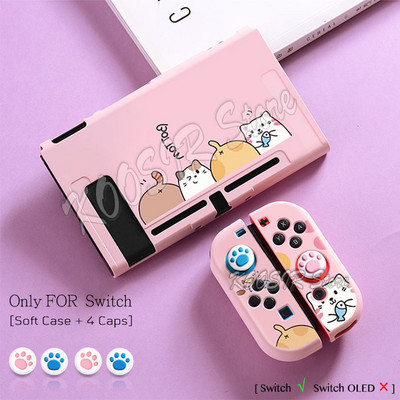 Limitált kiadású Soft Shell tok Nintend Switch konzolhoz NintendoSwitch Protect Cover színes bőr + 4 Joycon szilikon kupak