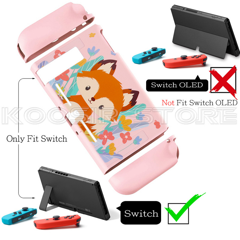 Limitált kiadású Soft Shell tok Nintend Switch konzolhoz NintendoSwitch Protect Cover színes bőr + 4 Joycon szilikon kupak