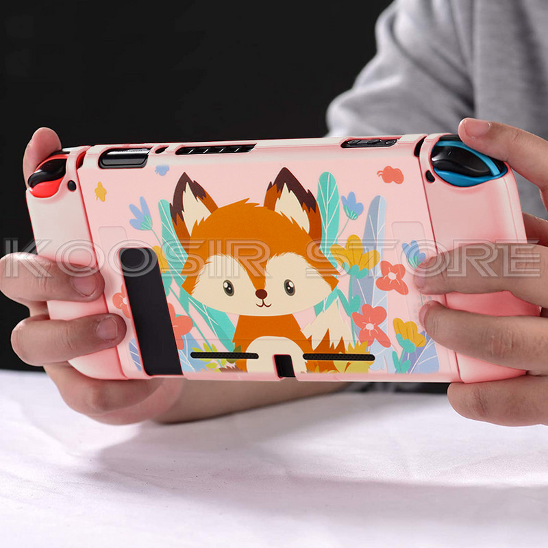 Limitált kiadású Soft Shell tok Nintend Switch konzolhoz NintendoSwitch Protect Cover színes bőr + 4 Joycon szilikon kupak