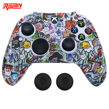 Нови силиконови меки защитни калъфи за геймпад за Xbox Series S/X Controller Game Handle Joystick Cover Shell with Stick Grip Caps