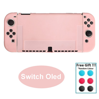 Razdvojena ružičasta šarena torbica za Nintendo Switch Oled konzolu NS Joy Con Controller Shell Mekana silikonska zaštitna navlaka Dodaci