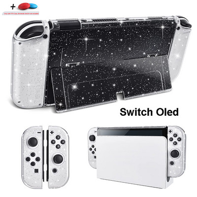 Razdvojena ružičasta šarena torbica za Nintendo Switch Oled konzolu NS Joy Con Controller Shell Mekana silikonska zaštitna navlaka Dodaci