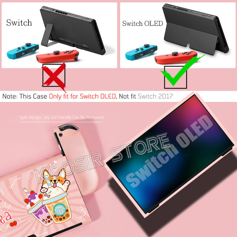 Nintend Switch OLED Anti-alunecare Cute Pop Cartoon Anime Husă moale SWITCHOLED Kawaii Skin Carcasă de protecție + 4 Huse din silicon Joycon