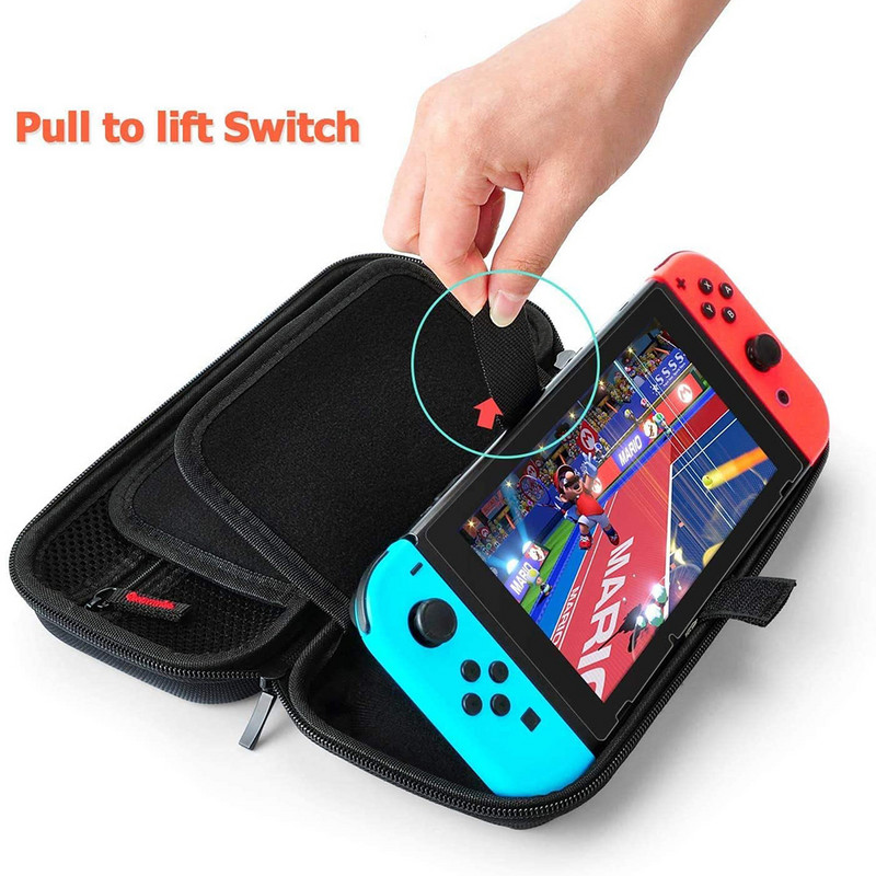 Pārnēsājams NS pārnēsāšanas futrālis Saderīgs Nintendo Switch OLED uzglabāšanas somas kastes cietais apvalks Joycon spēļu kasetņu piederumiem
