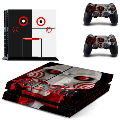 Samolepka s nálepkou Saw Decal pre PS4, ochranná fólia pre konzolu Playstation 4 + 2 ks krytov pre ovládače